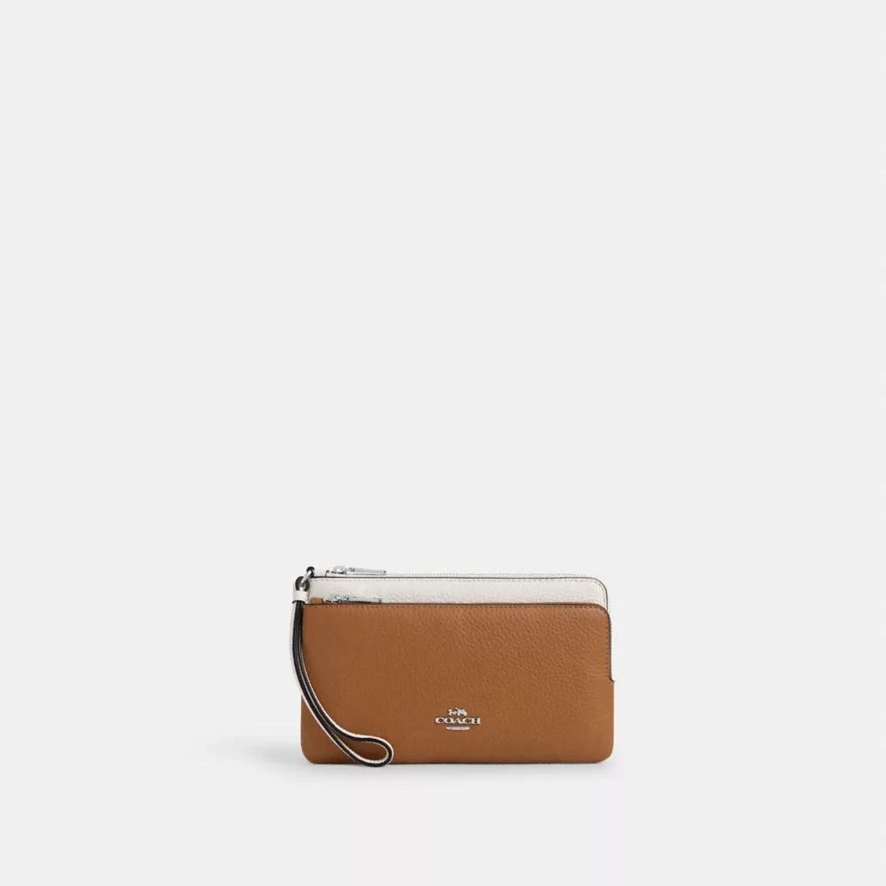 Coach Double Zip Wallet In Colorblock 1