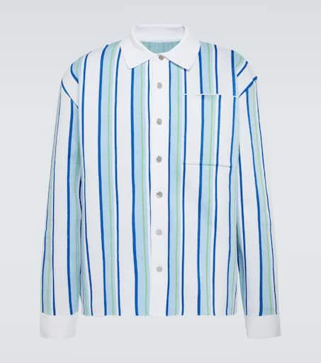 Jacquemus La Chemise Maille Polo striped shirt 1