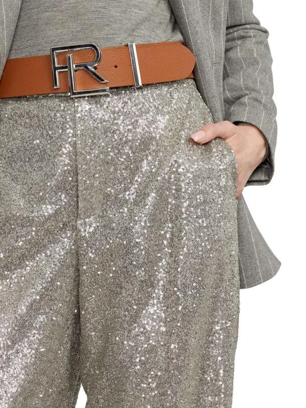 Ralph Lauren High-Waisted Sequin Trousers 4