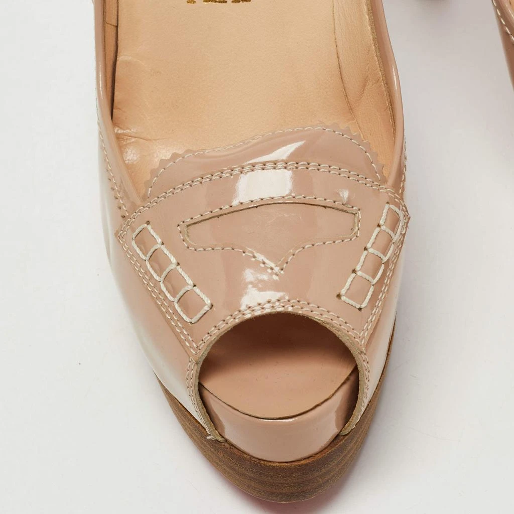 Christian Louboutin Christian Louboutin Beige Patent Peniche Peep Top Pumps Size 39 7