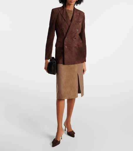 Ralph Lauren Ansley double-breasted suede blazer 2