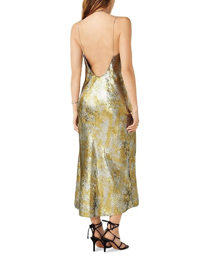 ba&sh Flavia Metallic Print Midi Dress 3