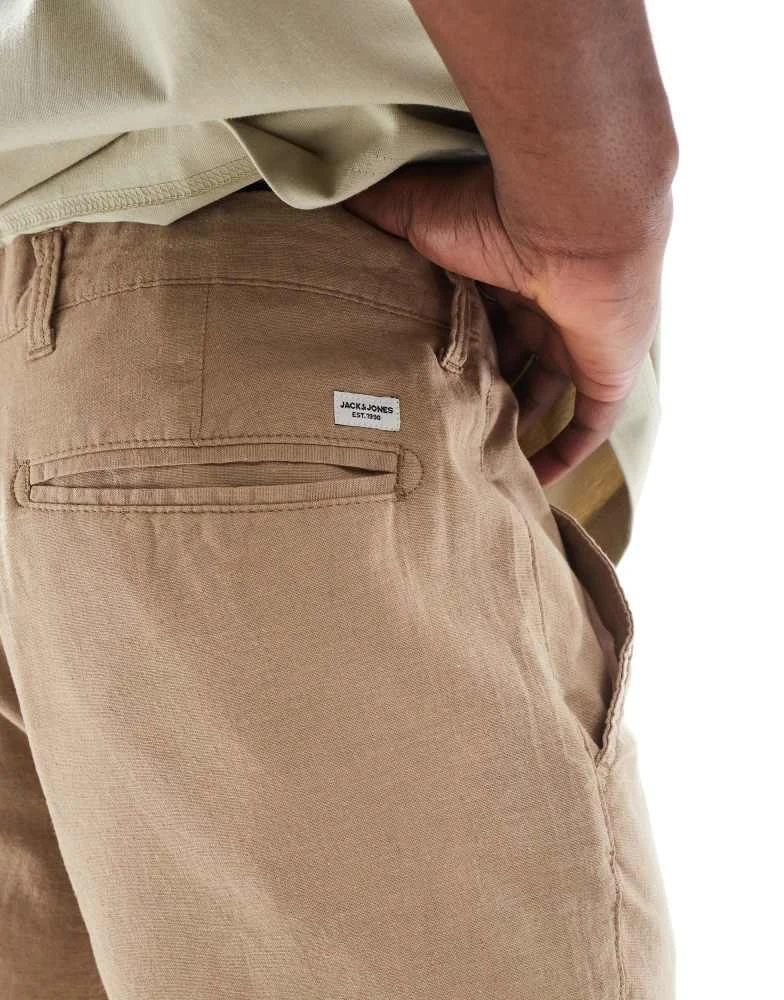 Jack & Jones Jack & Jones linen short in tan 4