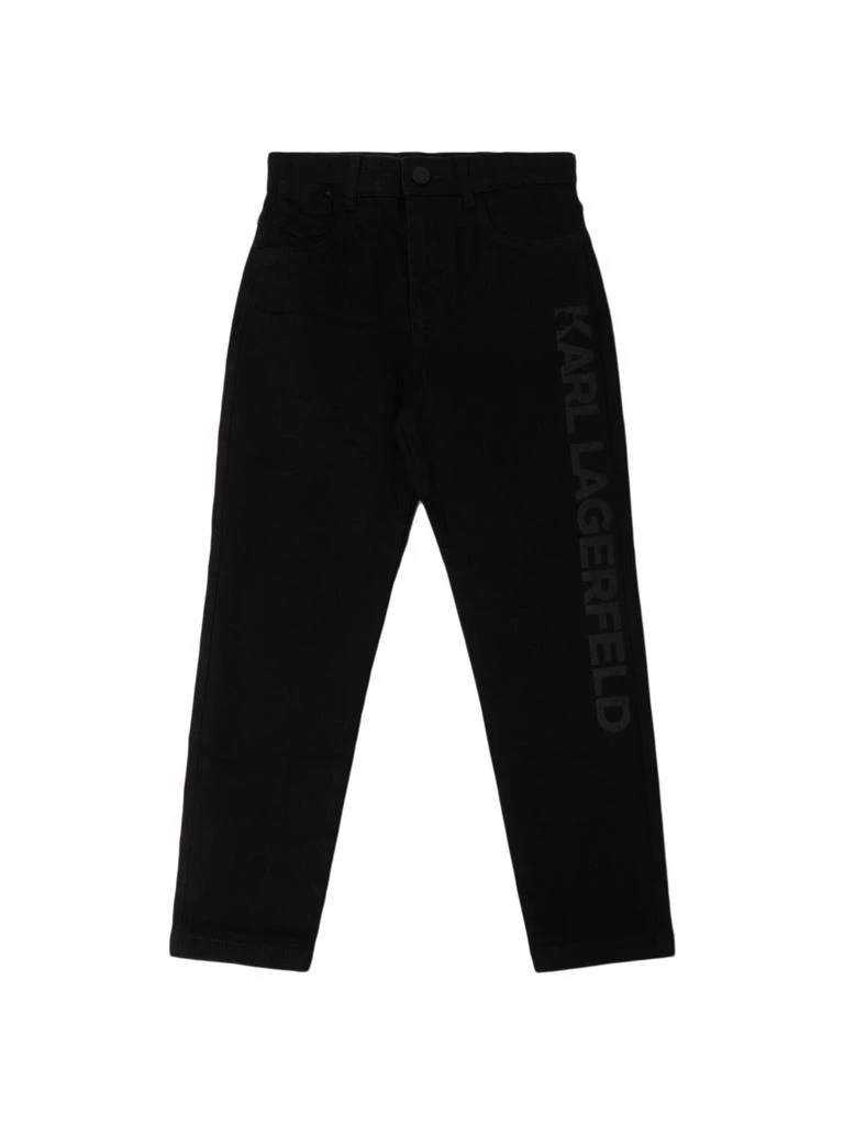 Karl Lagerfeld Paris Stretch Denim Pants W/printed Logo 1