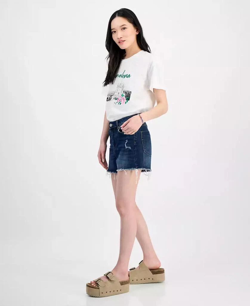 Indigo Rein Juniors' Frayed-Hem Destructed Shorts 2