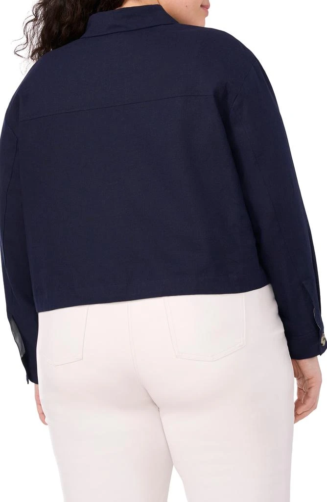 Halogen Patch Pocket Crop Linen Blend Jacket 2