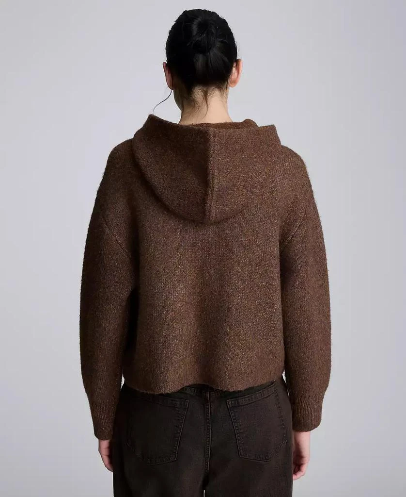Kenneth Cole Women's Oversized Cropped Hoodie Bomber Jacket 5
