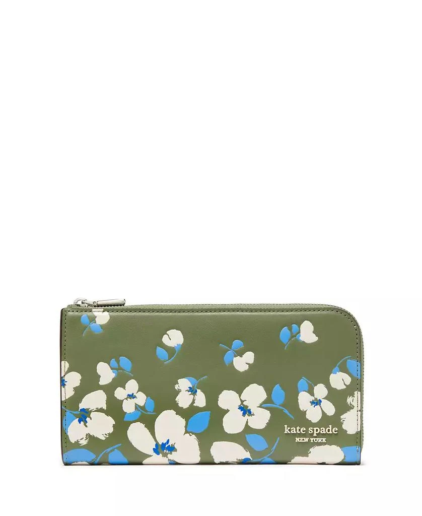 Kate Spade Devin Painterly Bouquet Zip Around Continental Wallet 1