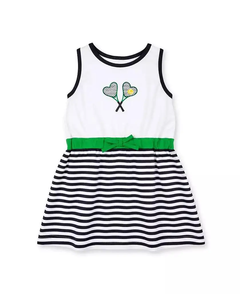 Florence Eiseman Little Girls Stripe Knit Dress with Tennis Rackets