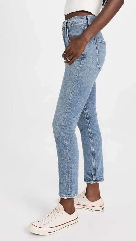 AGOLDE Riley Long High Rise Straight Jeans 3