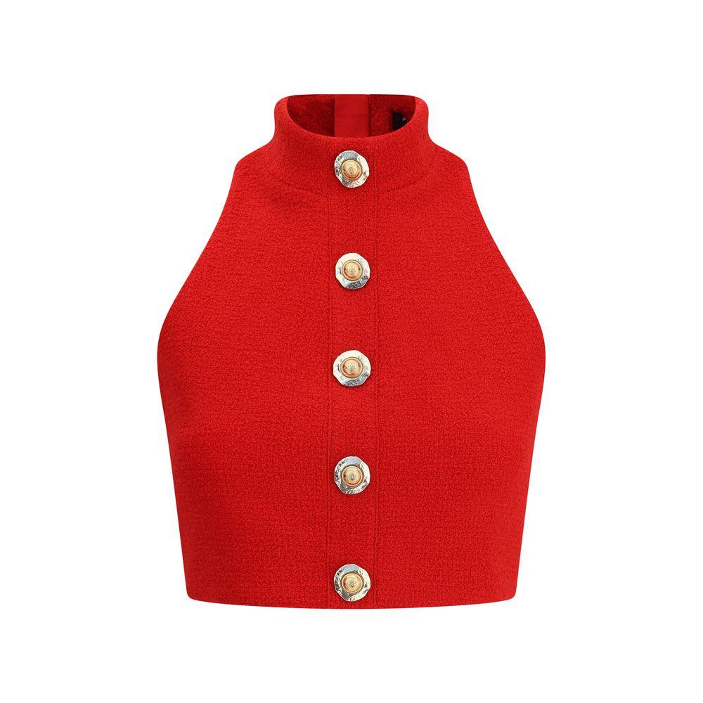 Balmain Bouclé wool crop Women's Top