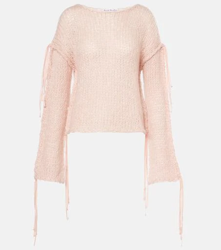 Acne Studios Cropped open knit sweater 1