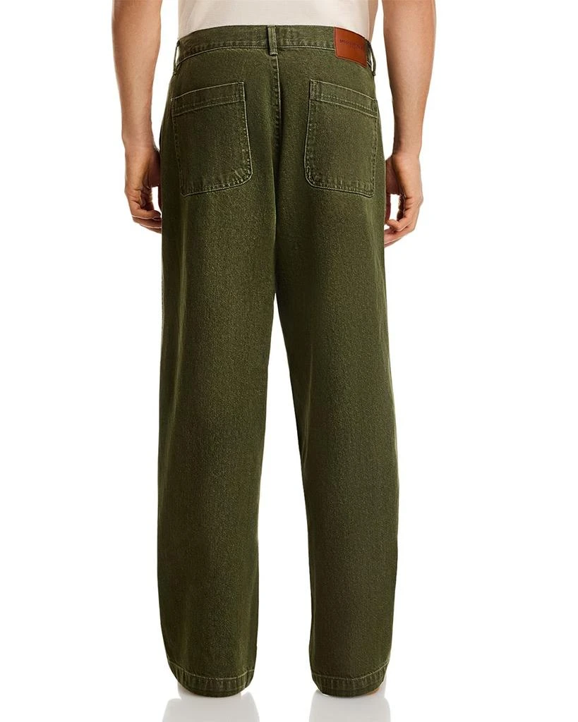 Officine Générale Straight Fit Jeans in Olive Night 3