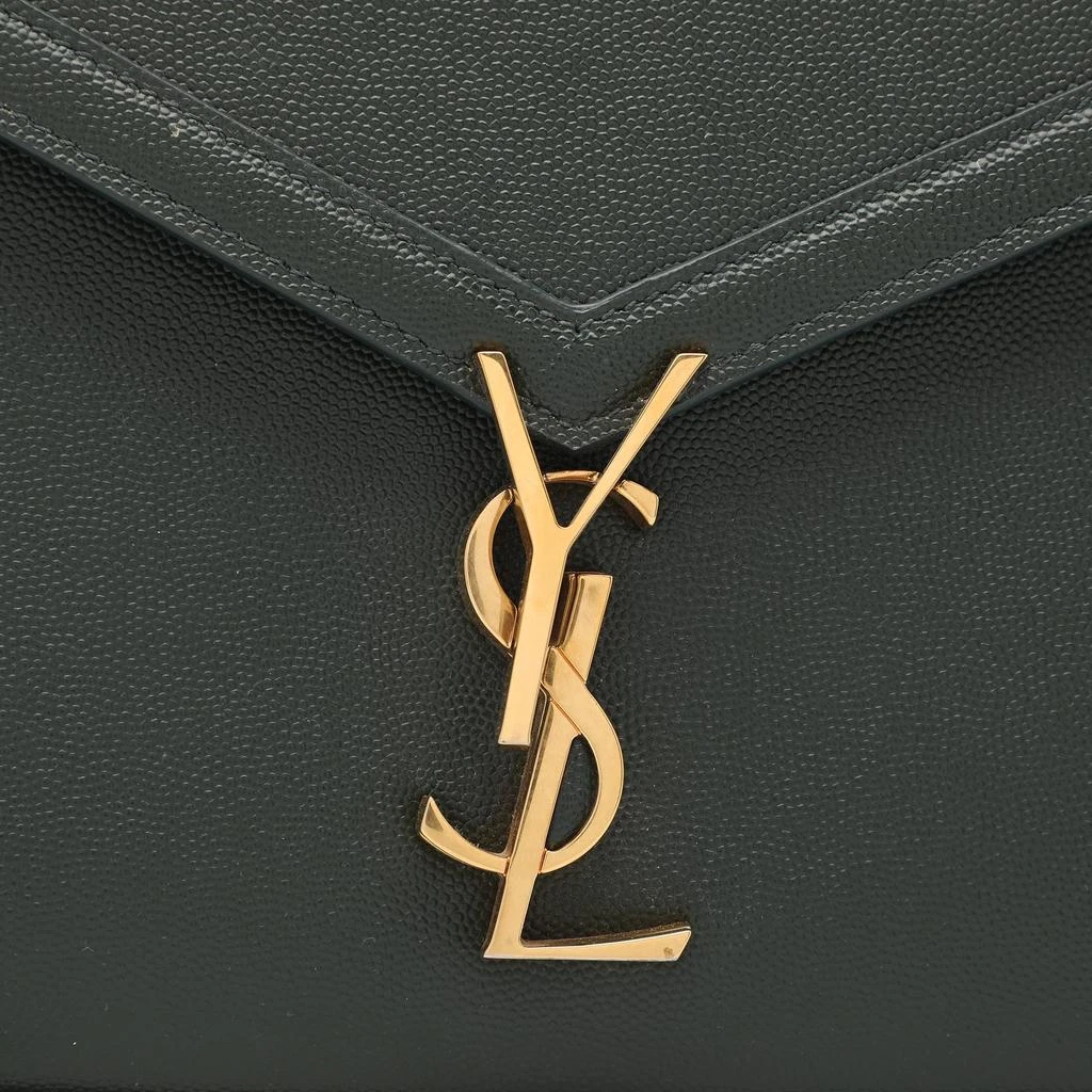 Yves Saint Laurent Green Leather Cassandra Top Handle Bag 4