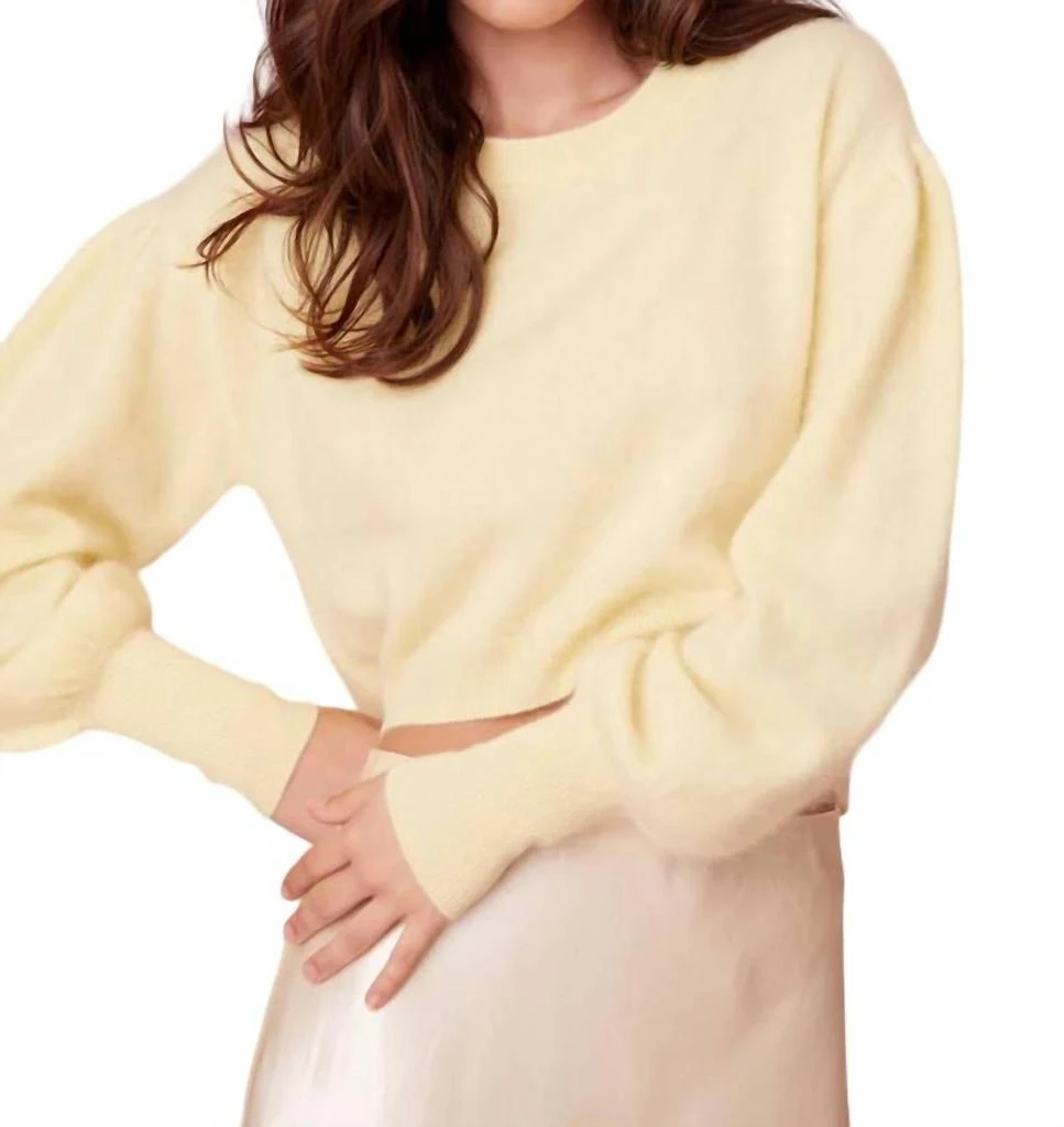 LOVESHACKFANCY Candela Pullover Sweater In Daffodil Yellow 1