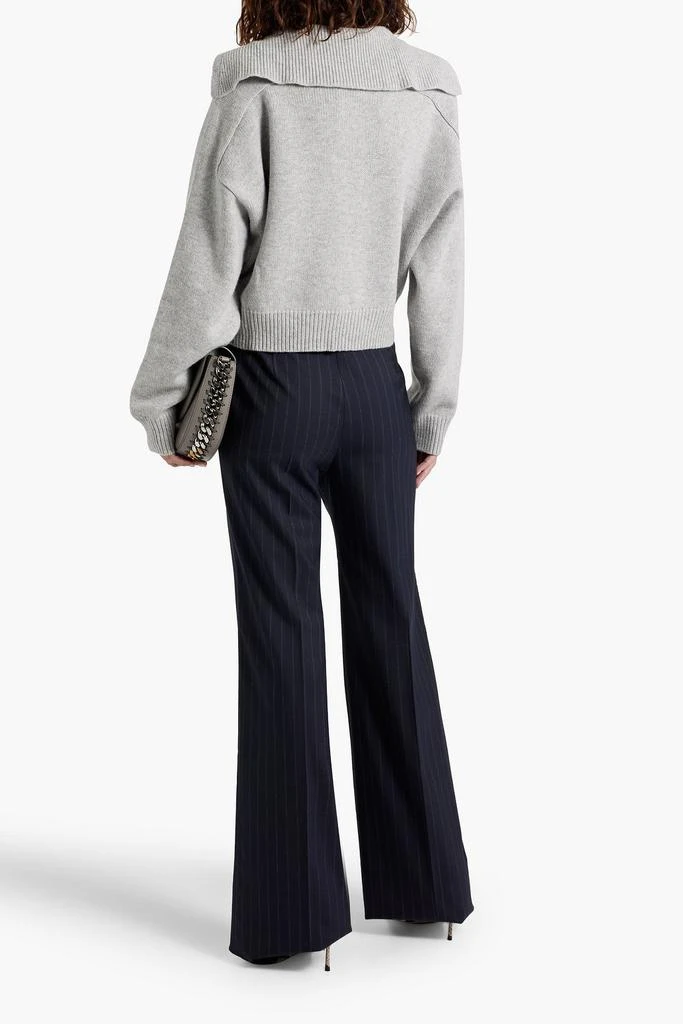 Max Mara Pinstriped wool-blend flared pants 3