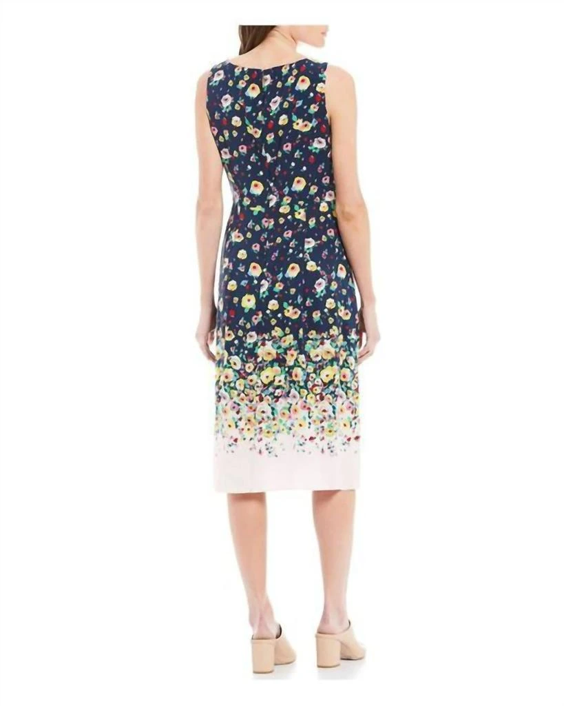 Karl Lagerfeld Paris Paris Floral Print Ombre Midi Crepe Dress In Pink 2