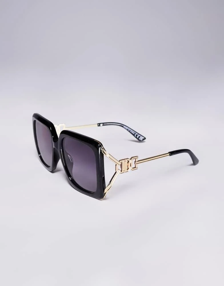 River Island River Island square sunglasses in black 2