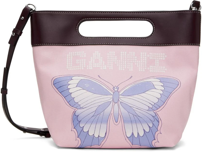 Ganni Pink Small Canvas Tote 1