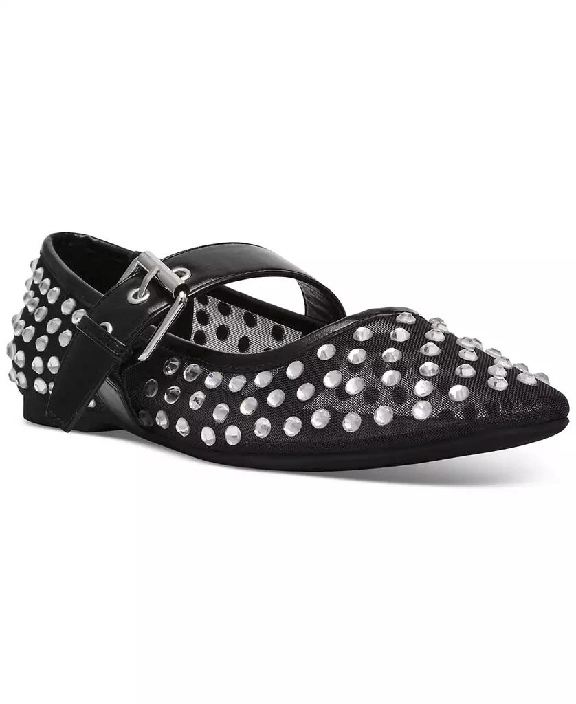 DV Dolce Vita Women's Mellie Buckle Strap Mesh Mary Jane Flats 1