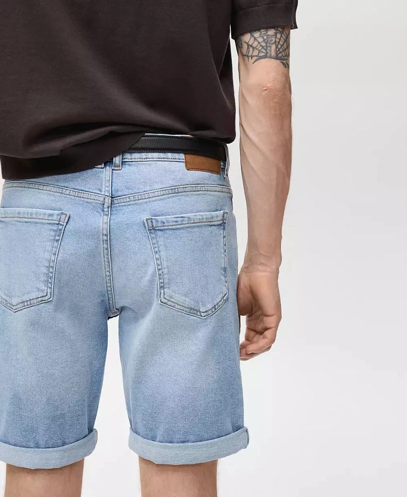 Mango Men's Slim-Fit Denim Bermuda Shorts 5
