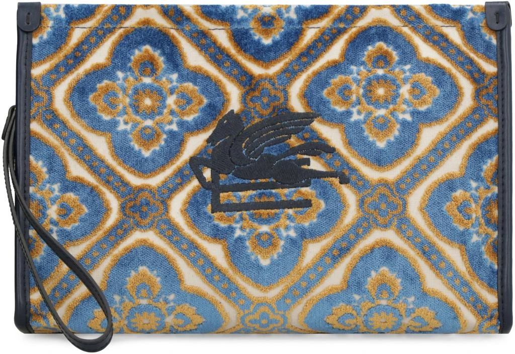 ETRO Etro Pegaso Embroidered Zipped Makeup Bag 1