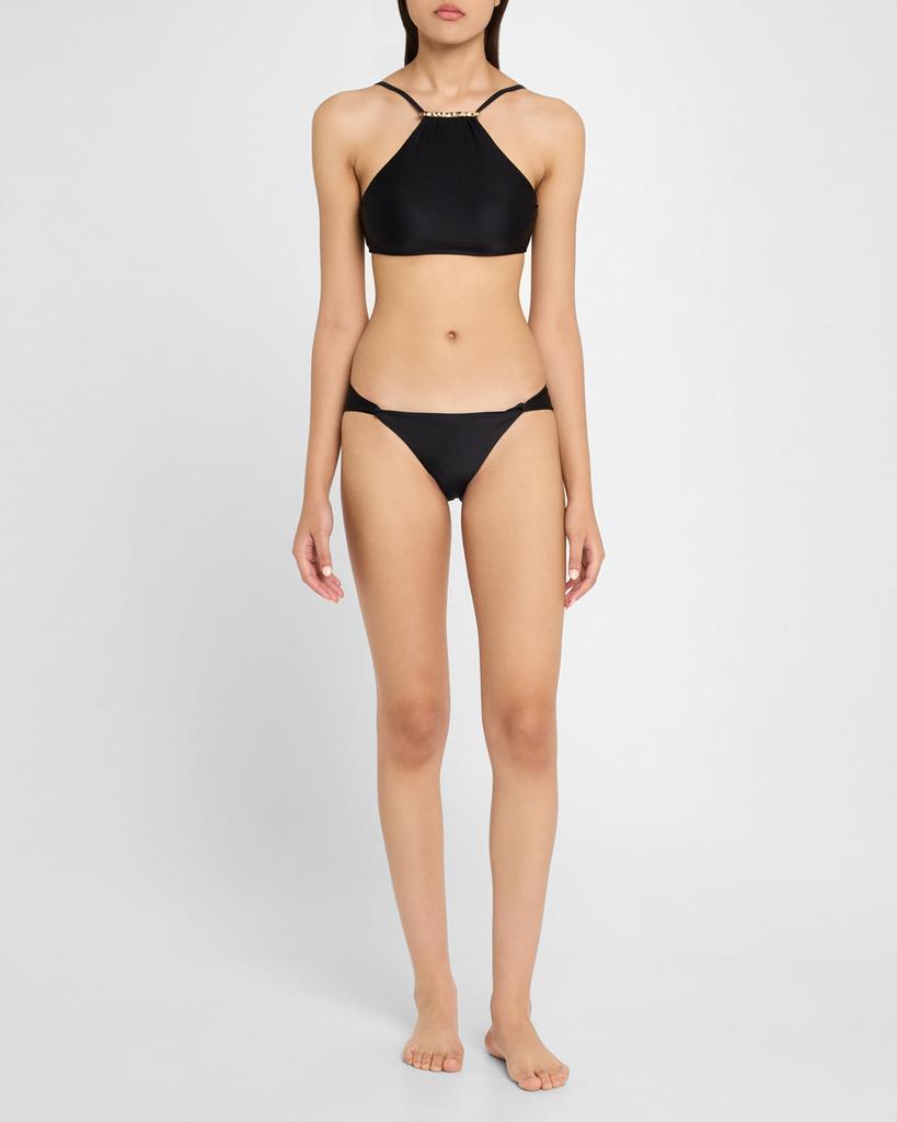 LENNY NIEMEYER Ruched Halter Bikini Top