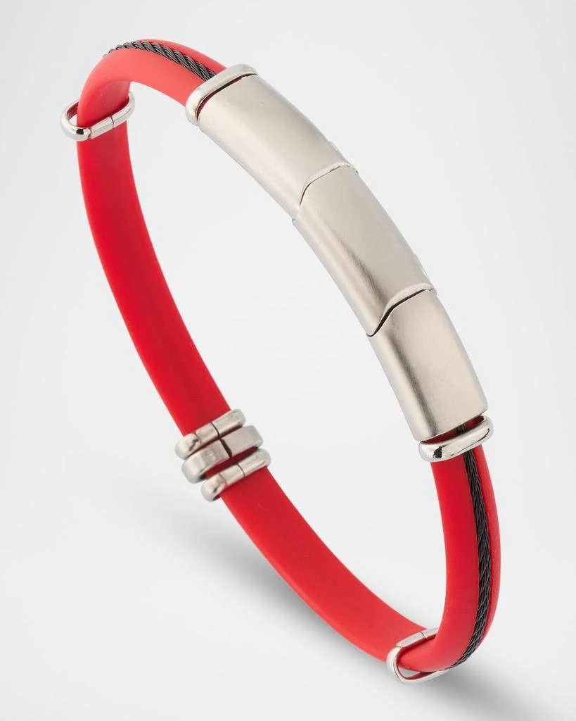 LINK UP Men's Rubber and Stainless Steel Bracelet 3
