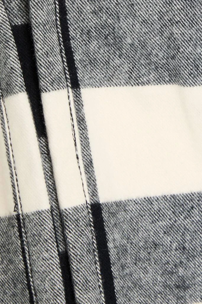Mara Hoffman Layne cropped checked cotton-flannel strapless top 4