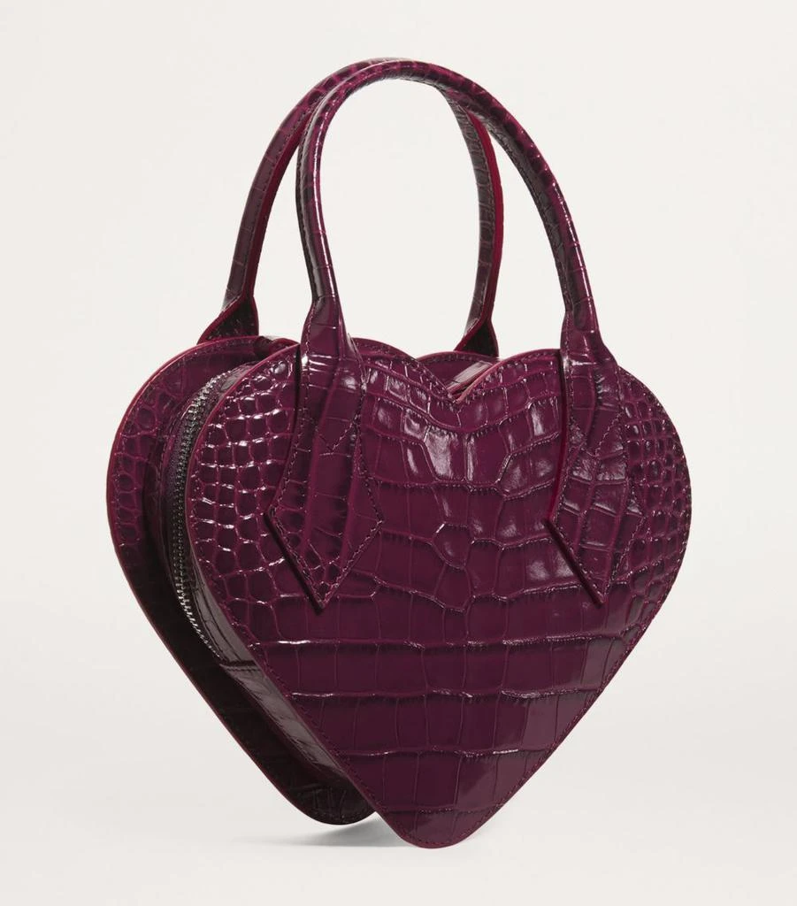 Vivienne Westwood Leather Croc-Embossed Josephine Heart Bag 3