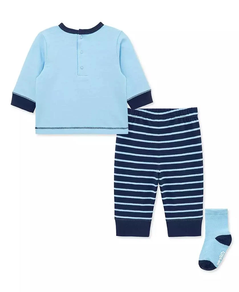 Little Me Baby Boys
 Sailboat Printed Top, Joggers and Socks, 3-Piece Set 2