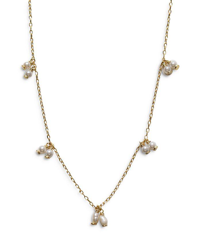 Argento Vivo Delicate Cultured Freshwater Pearl Statement Necklace in 18K Gold Plated Sterling Silver, 16"-18"