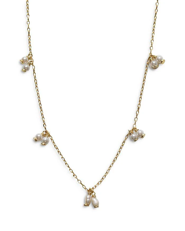 Argento Vivo Delicate Cultured Freshwater Pearl Statement Necklace in 18K Gold Plated Sterling Silver, 16"-18" 1