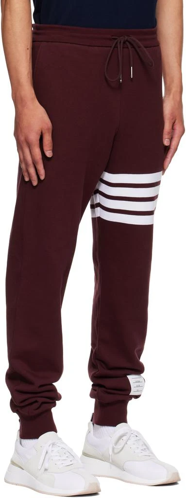 Thom Browne Burgundy Classic Loopback 4-Bar Sweatpants 2
