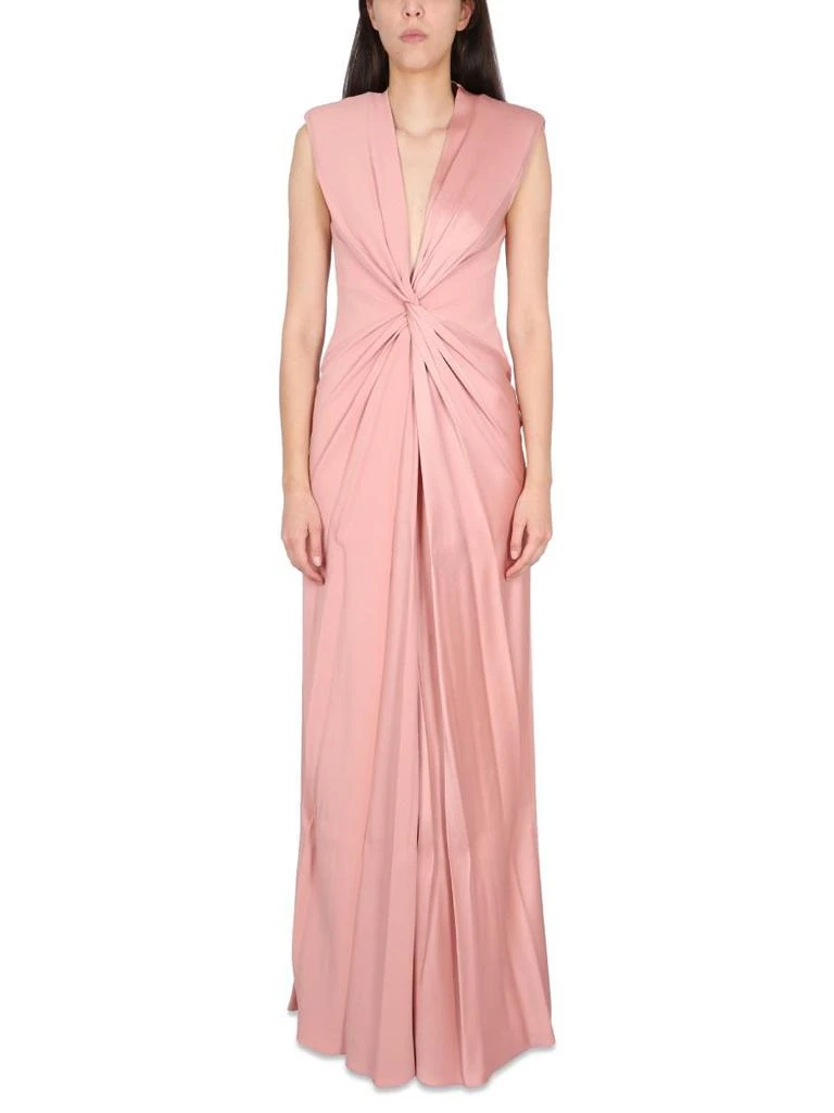 Max Mara Max Mara Draped Dress In Envers Satin 1