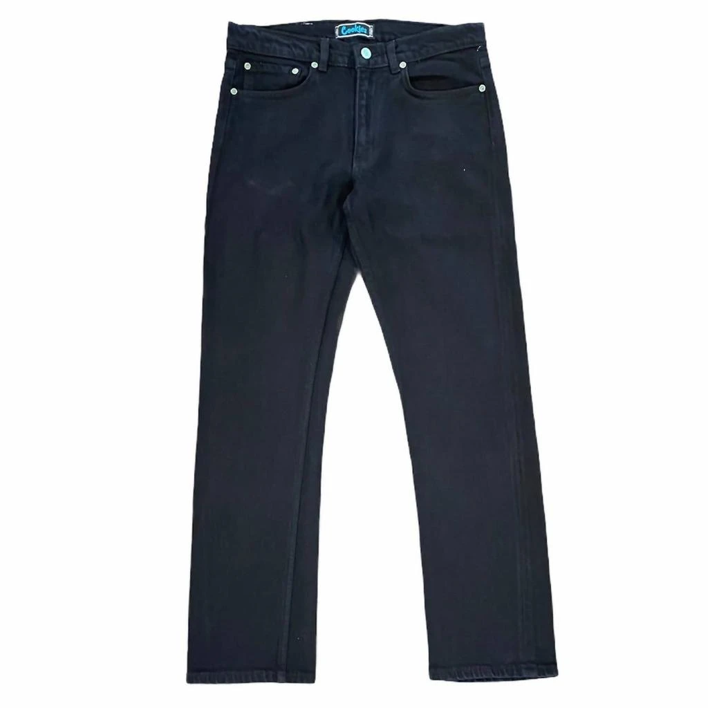 Cookies Men's Relaxed Fit 5 Pocket Denim Jeans In Black 1