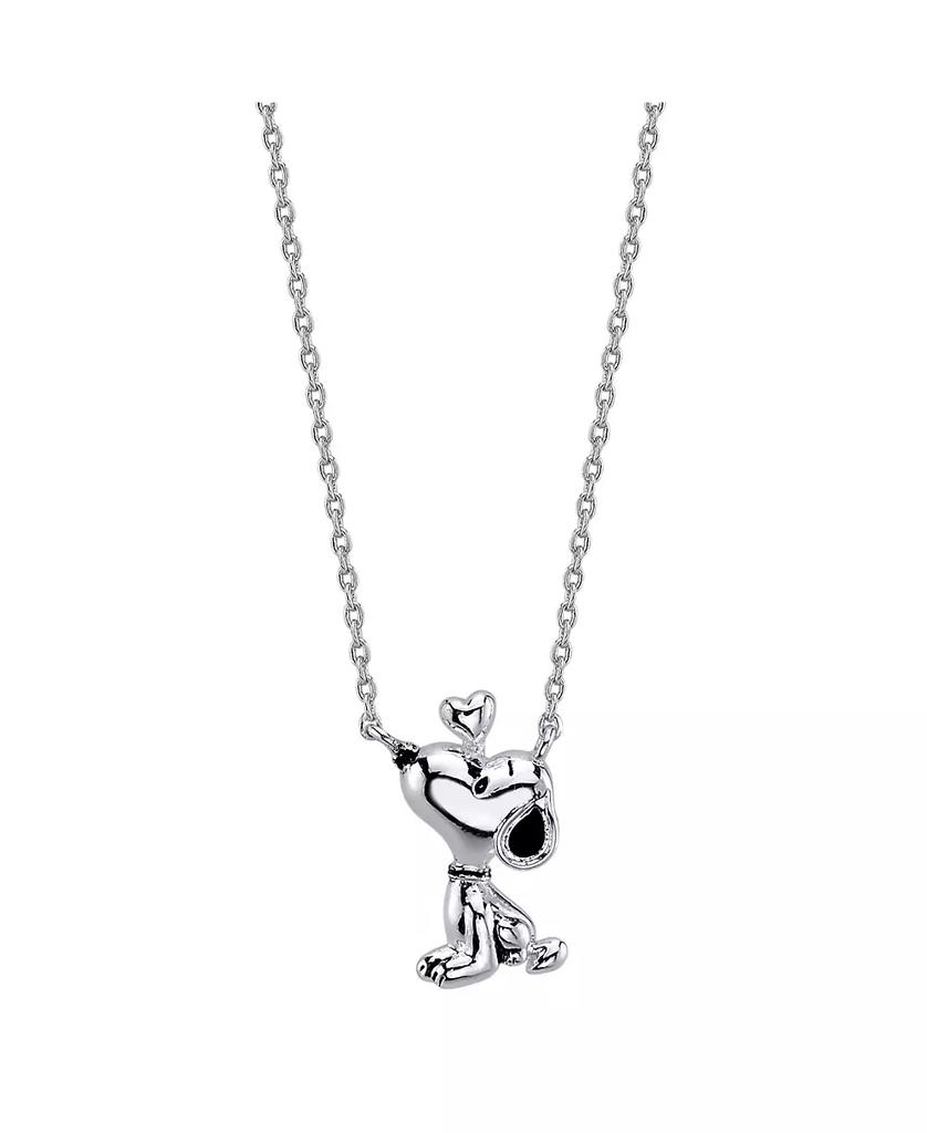 Peanuts Unwritten Snoopy Necklace in Silver Plate