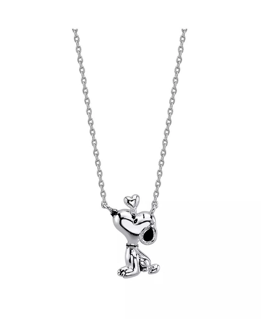 Peanuts Unwritten Snoopy Necklace in Silver Plate 1