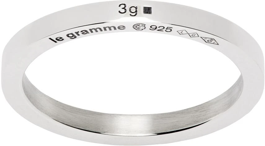 Le Gramme Silver 'La 3g' Ribbon Ring 1