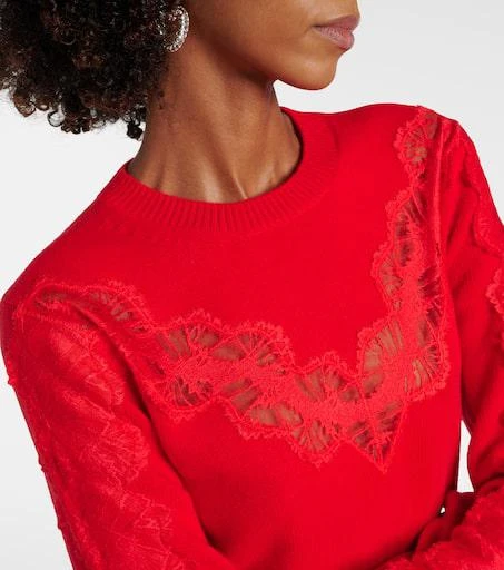Stella McCartney Lace-trimmed wool sweater 5