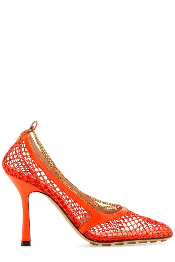 Bottega Veneta Grass Green Mesh Stretch Pumps - High Heels