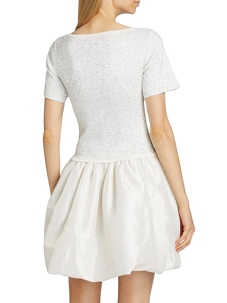 SIMKHAI Kenz Sequin Knit Combo Minidress 5