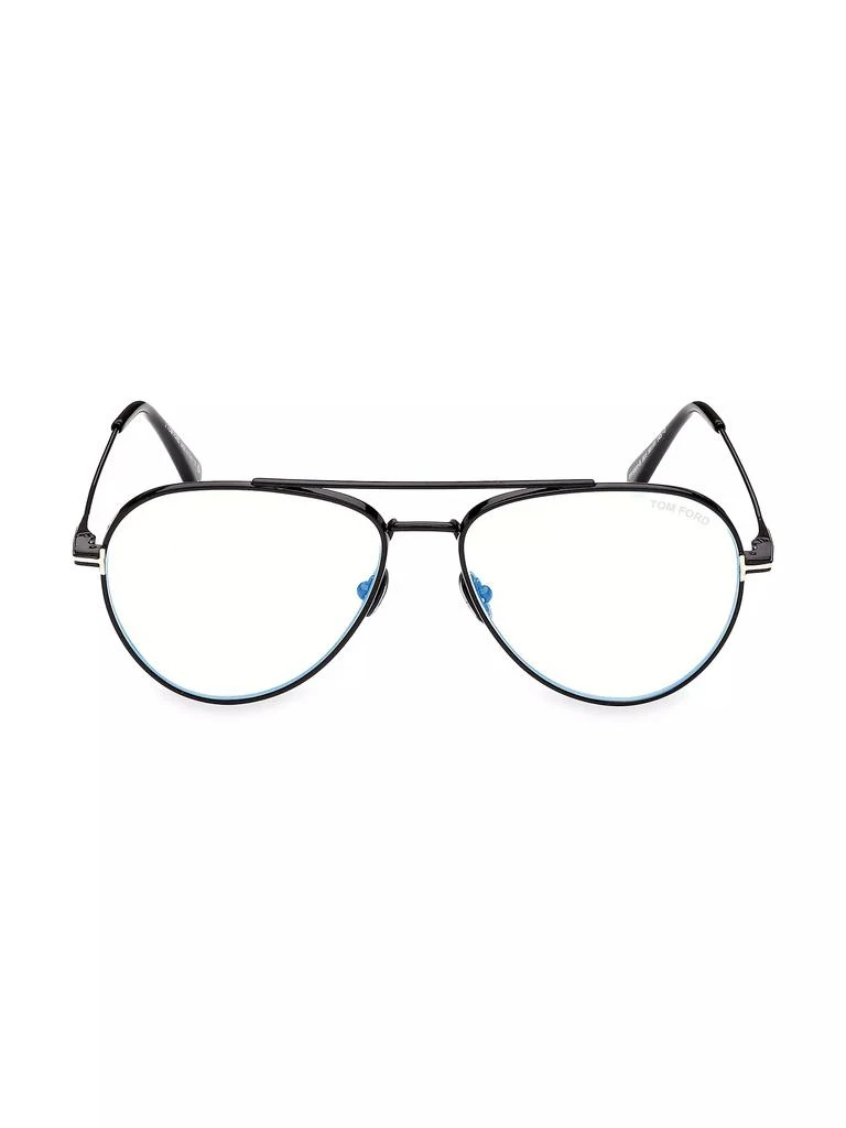 Tom Ford Aviator 56MM Blue Filter Eyeglasses 1