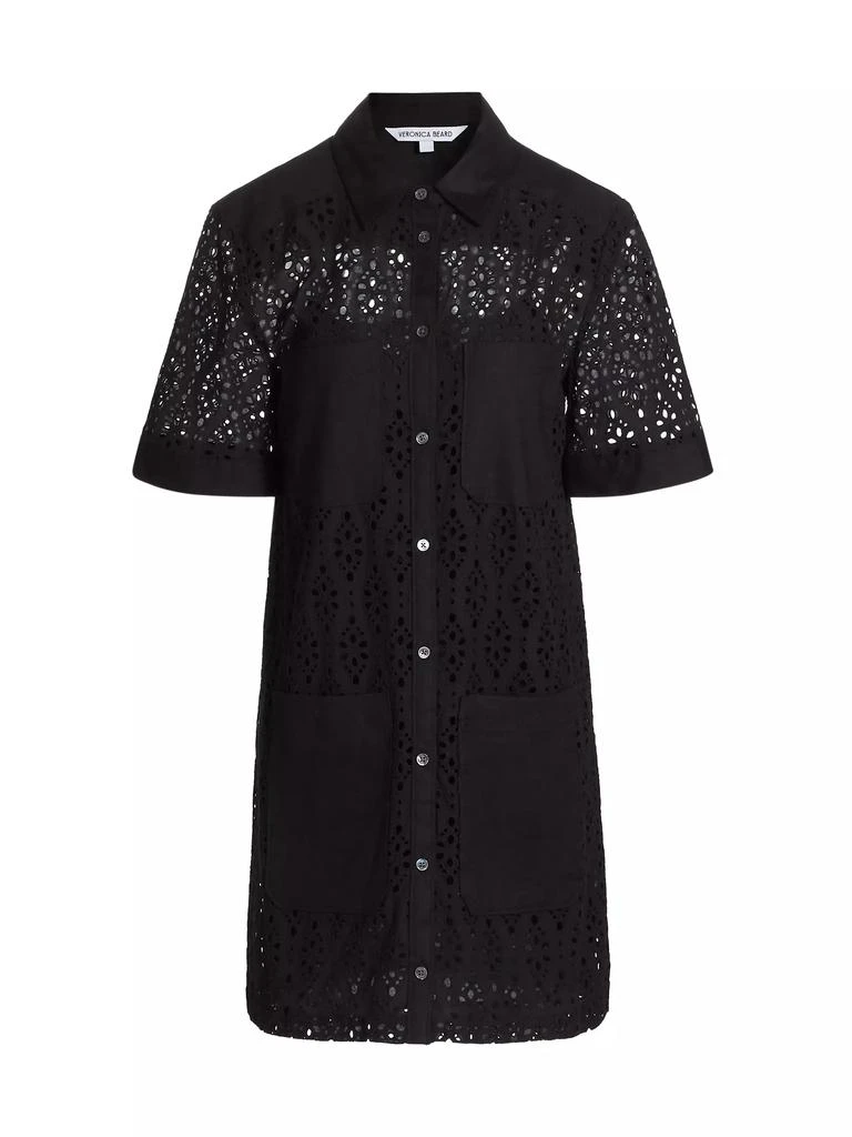 VERONICA BEARD Rafaela Eyelet Mini Shirtdress 1