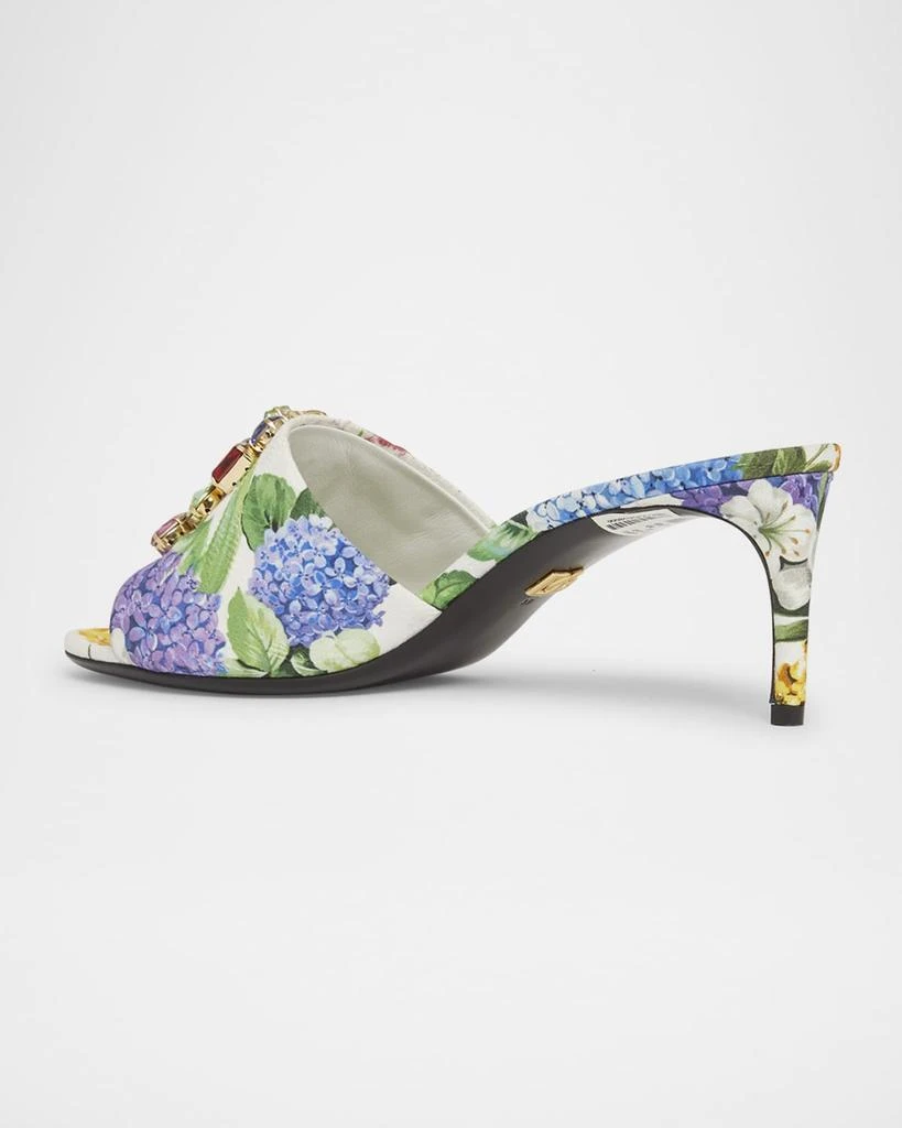 Dolce 
Gabbana Keira Floral Jeweled Mule Sandals 3