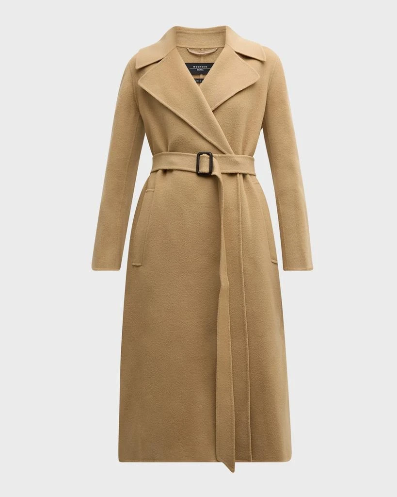 Weekend Max Mara Manu Belted Wool Trench Coat 1