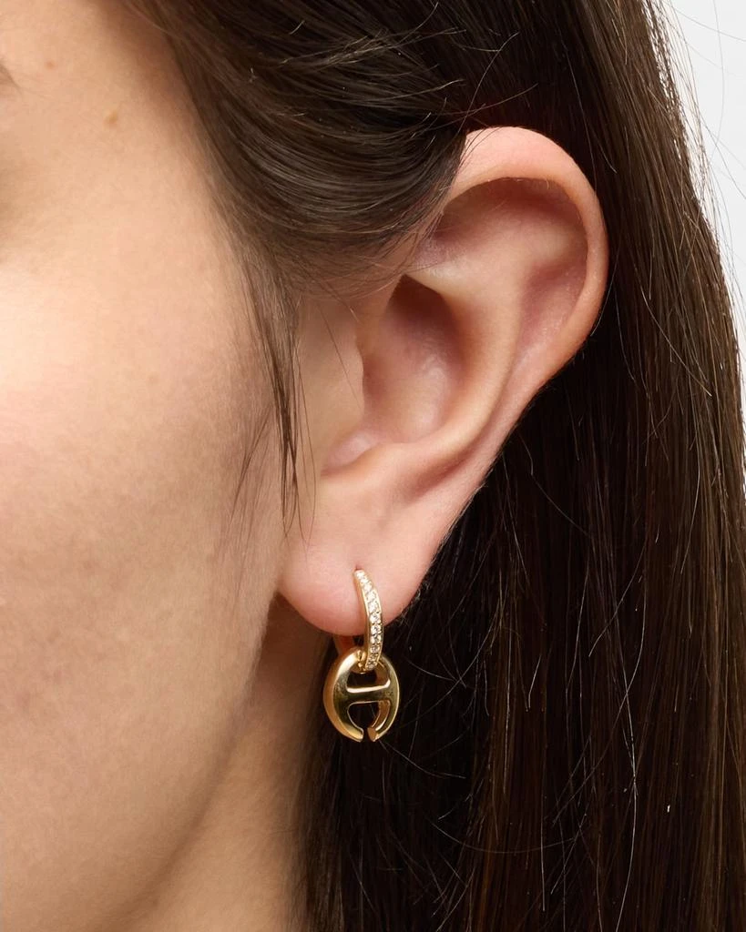 Hoorsenbuhs 18K Yellow Gold Klasp Earrings with Diamonds 2