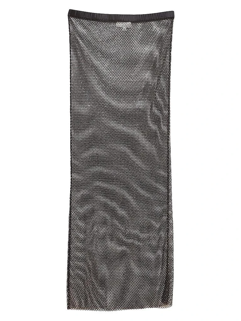 Fleur du Mal Rhinestone Fishnet Maxi Skirt 1