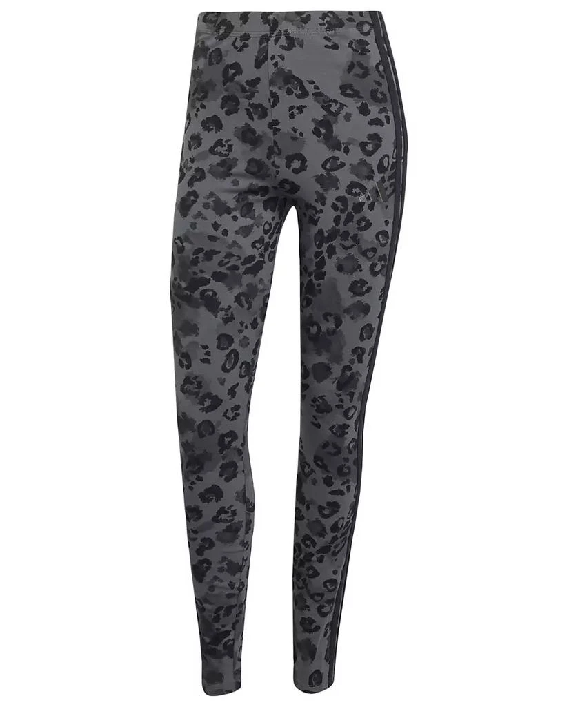Adidas Women
s Leopard-Print Cotton-Blend High-Rise Leggings 1