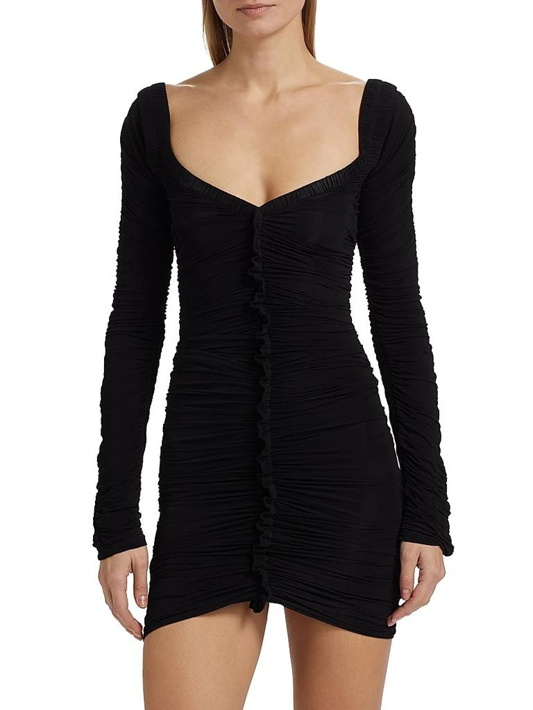 Alexander Wang Ruched Long-Sleeve Minidress 3